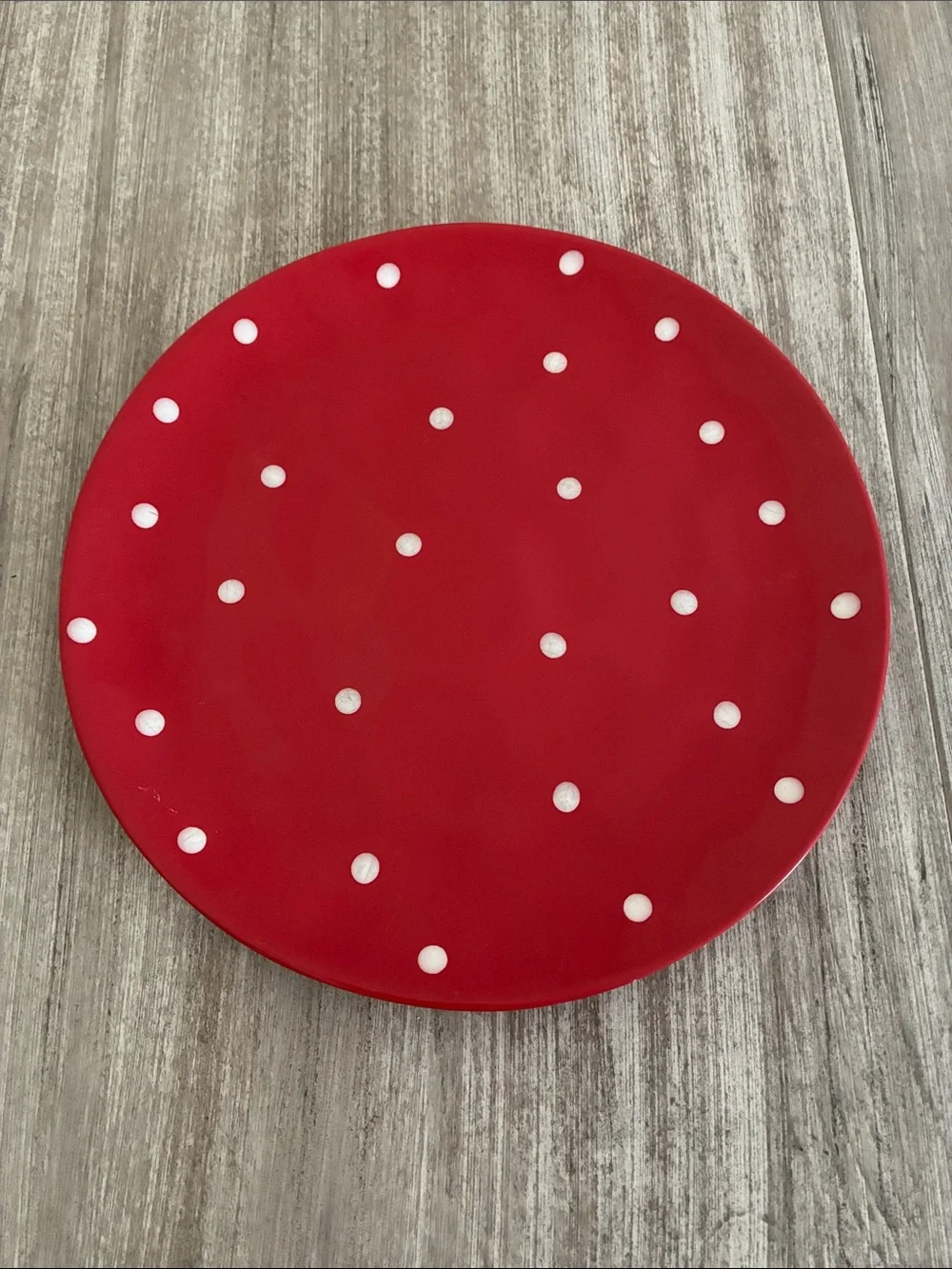 Set of 2 Maxwell Williams Red Sprinkle Dinner Plates - Polka Dots